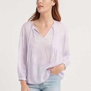 LUCKY BRAND SERENA FLORAL PEASANT TOP SIZE M